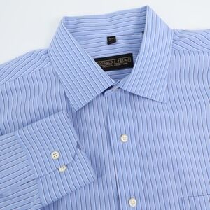 Donald J. Trump Signature Collection Mens Striped Dress Shirt 17 36/37‎ XL